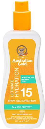 Australian Gold Spray Gel Spf15 + Moisture Lock 237ml