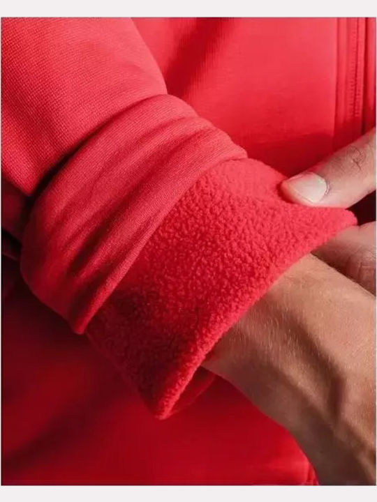 Ζακέτα με Κουκούλα Red/Black