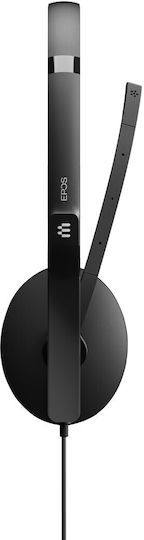Epos Adapt 165 USB-C II На ушите Мултимедийни слушалки с микрофон и връзка 3,5 мм жак / USB-C в Черен цвят