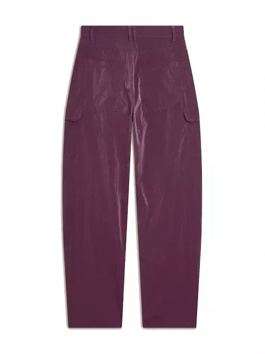 Freddy Women's Fabric Cargo Trousers Purple