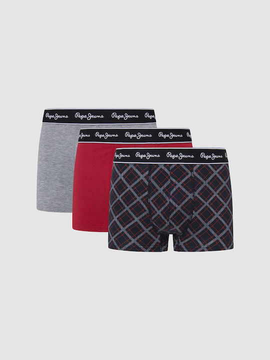 Ανδρικά Μποξεράκια Πολύχρωμα Καρό 3Pack