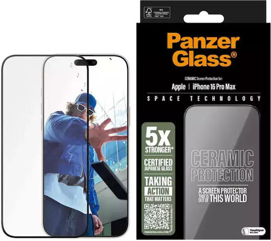 Panzerglass Ceramic Screen Protector Iphone 16 Pro Max 6.9" Ultra-wide Fit 2856
