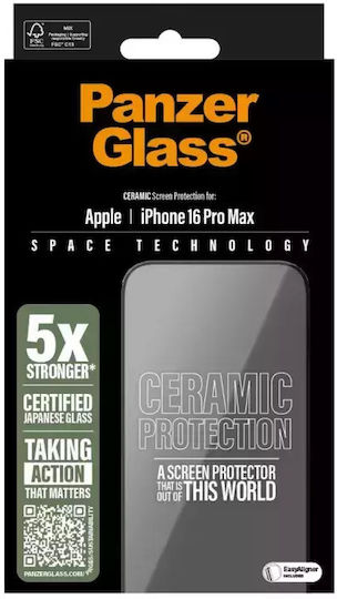Panzerglass Ceramic Screen Protector Iphone 16 Pro Max 6.9" Ultra-wide Fit 2856
