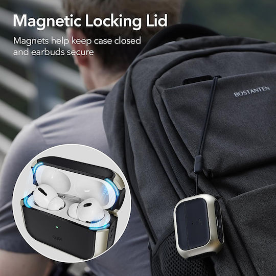 ESR Orbit Halolock Magsafe Hülle Silikon in Lila Farbe für Apple AirPods 4