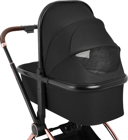 Kikka Boo Kara Adjustable 3 in 1 Baby Stroller Suitable for Newborn Black 10.1kg