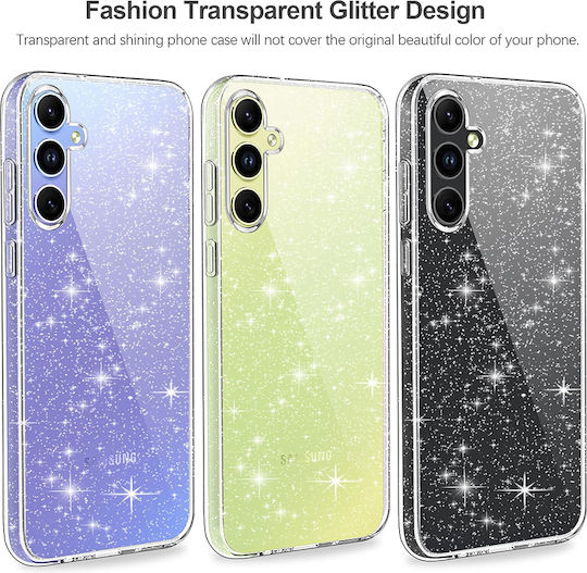 Techsuit Sparkleskin Umschlag Rückseite Silikon Transparent (Galaxy A54)