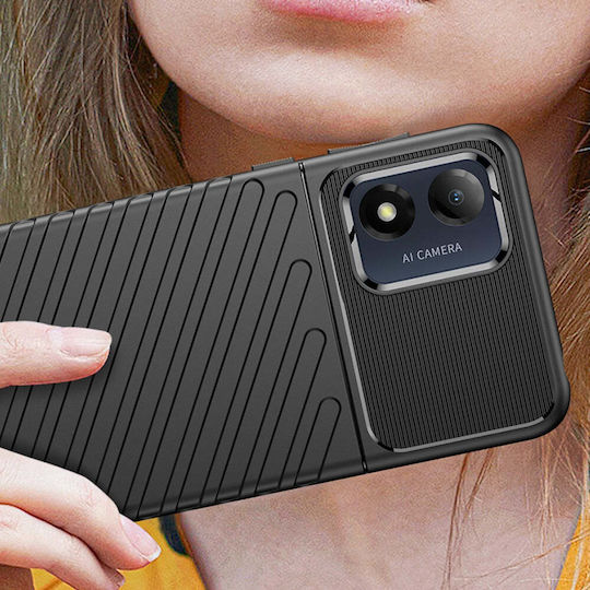 Hurtel Thunder Back Cover Σιλικόνης Μαύρο (Moto E13)