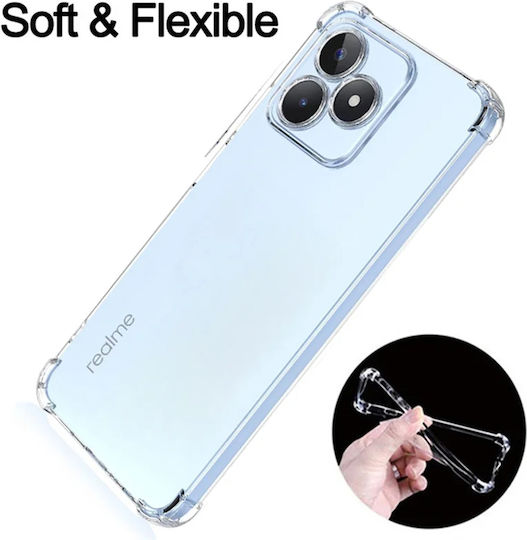Techsuit Shockproof Clear Umschlag Rückseite Silikon Transparent (Realme C51)