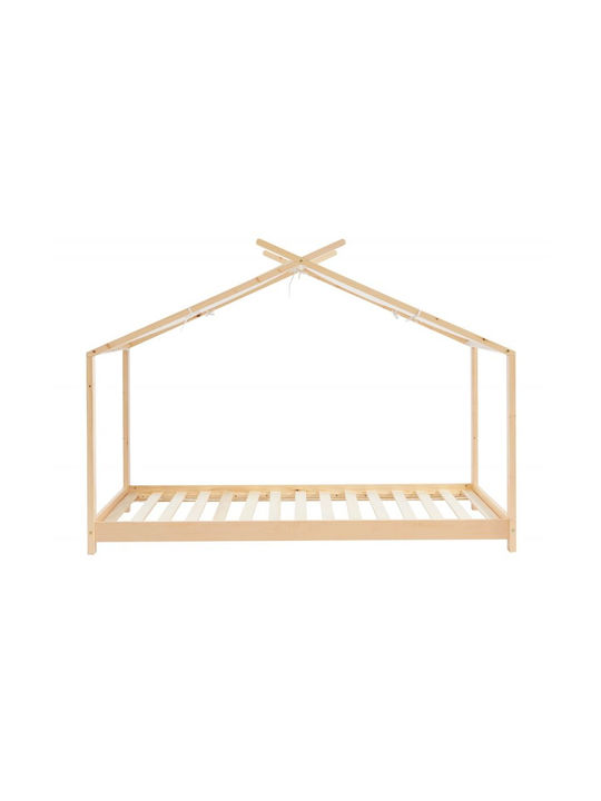 Παιδικό Κρεβάτι Montessori Μονό Μπεζ για Στρώμα 90x200cm