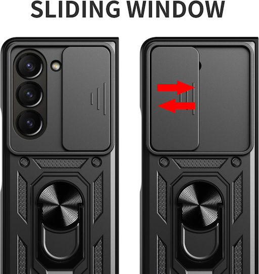 Techsuit Camshield Umschlag Rückseite Kunststoff / Silikon Blau (Galaxy Z Fold5)