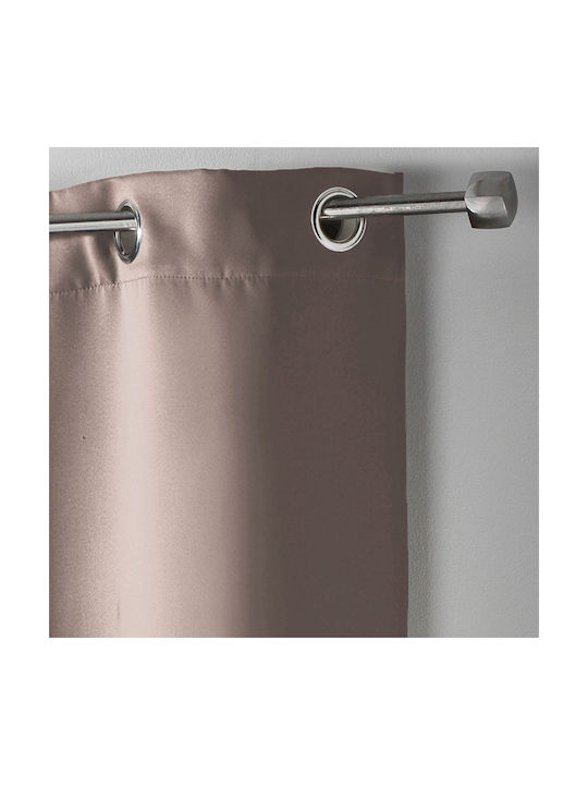 Blackout Curtain with Grommet L-c Occult Brown 135x280cm