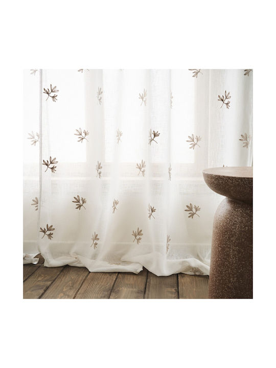 Gofis Home Curtain with Pencil Pleat Nairna 534 White 140x295cm