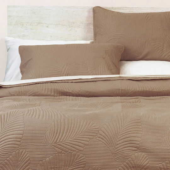 Borea Tropical Set Coverlet Queen Size from Polyester Sky Blue 220x240cm 3pcs