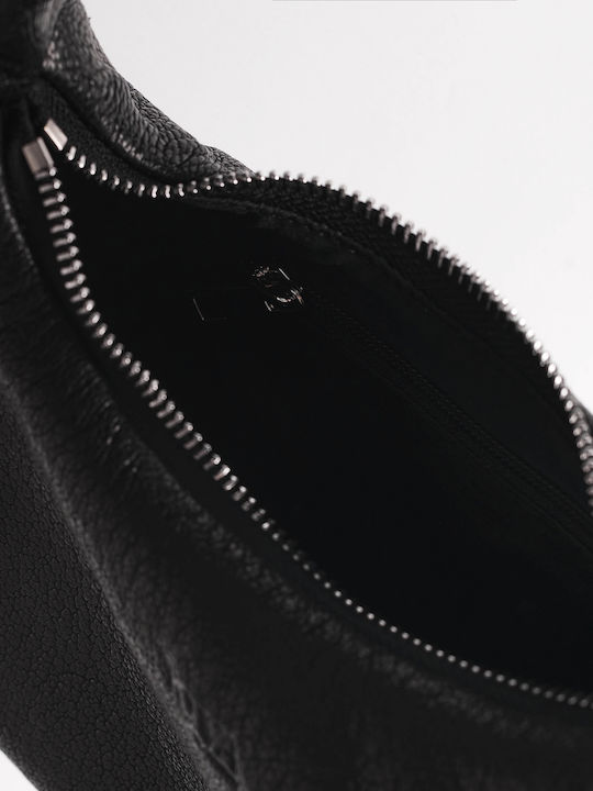 Vollmond Leder Damen Handtasche Schulter / Handtasche Schwarz 24.E.002-26