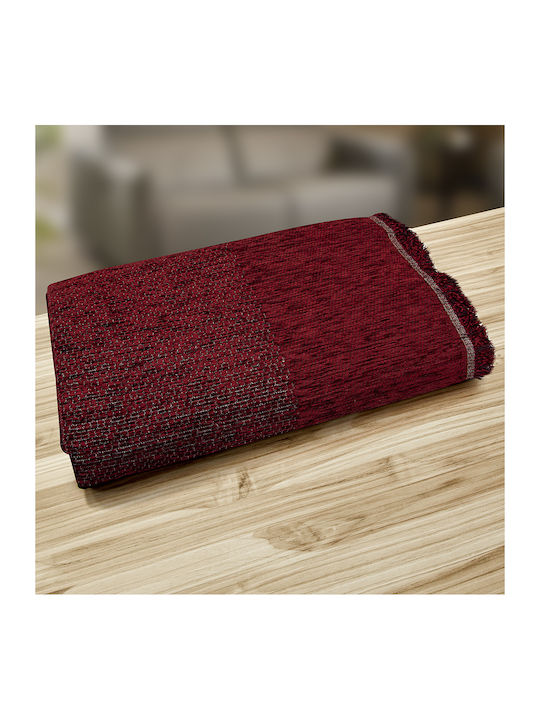 Lino Home Malta Ριχτάρι Τριθέσιου Καναπέ Chenille 180x300εκ. Bordo