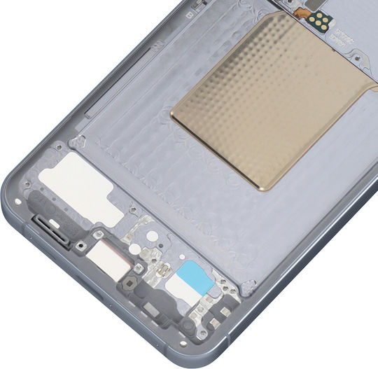 Cadru Samsung + Capac Baterie Galaxy S24 Original Albastru Pal