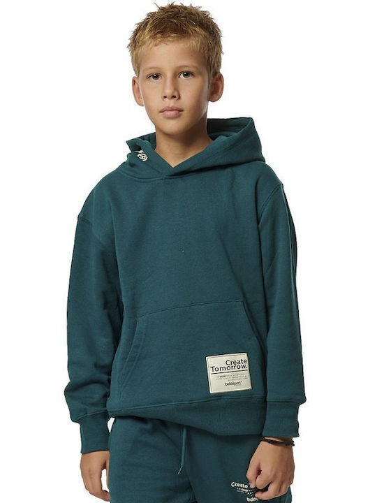 Body Action Kids Sweatshirt with Hood Green