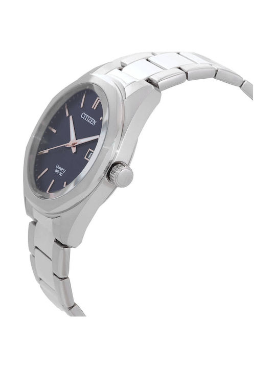 Citizen Ceas Bărbați 41mm Baterie cu Brățară Din Metal Argintie