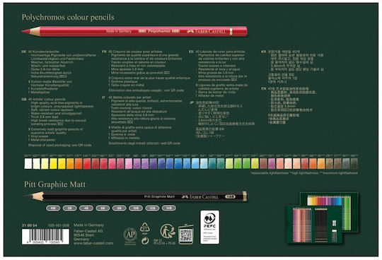 Faber-Castell Σετ 50 Μολύβια HB με Γόμα Γκρι