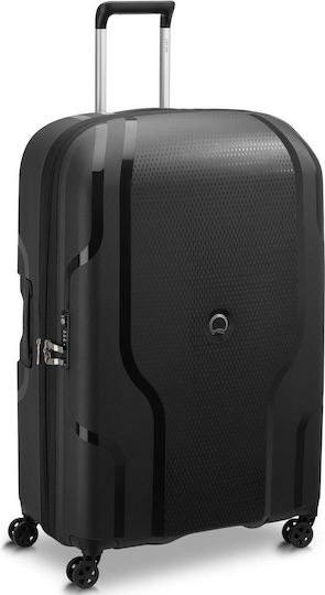 Delsey Large Travel Suitcase Black with 4 Wheels Height 82.5cm