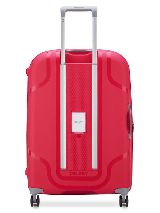Delsey Valiză Mare De Călătorie Expandabilă Tough Magenta Cu 4 Roți Înălțime 70 Cm