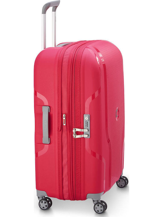 Delsey Valiză Mare De Călătorie Expandabilă Tough Magenta Cu 4 Roți Înălțime 70 Cm