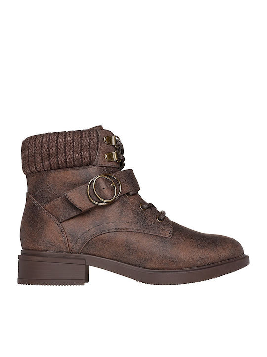 Dreaming Of Fall Leder Stiefeletten Damen Braun