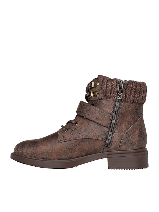 Dreaming Of Fall Leder Stiefeletten Damen Braun