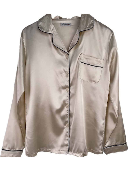 Topaki Winter Women's Pyjama Set Beige