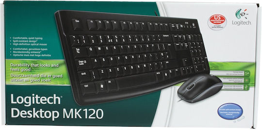 Logitech Desktop MK120 (920-002563) Tastatur & Maus Set Englisch US