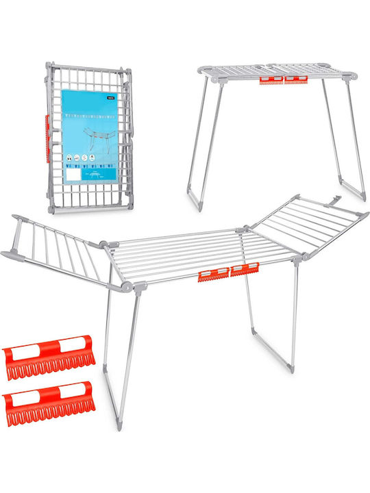 Clothes Dryer Metal Construction 2 Folding Arms Foldable Sturdy Non-slip Feet Large Drying Area 19 M