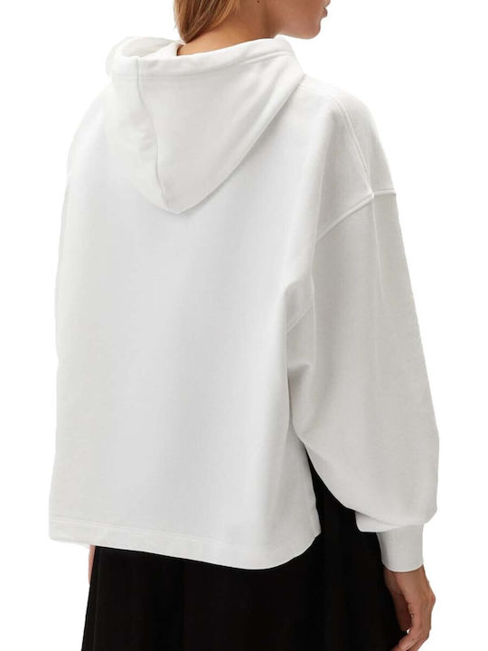 Calvin Klein Women's Long Hooded Sweatshirt WHITE