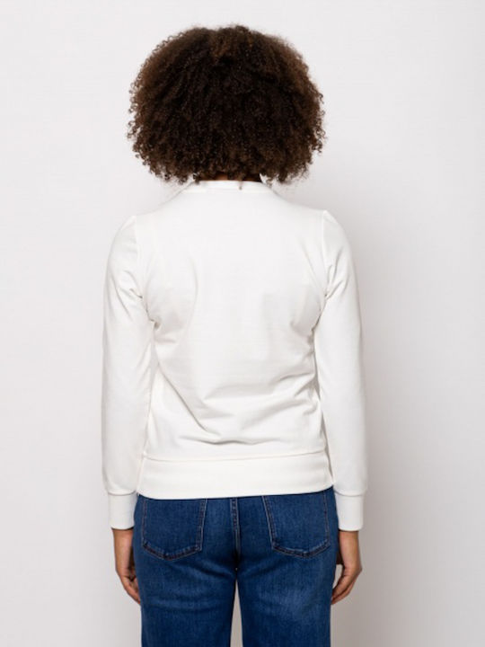 Damen Sweatshirt Ecru