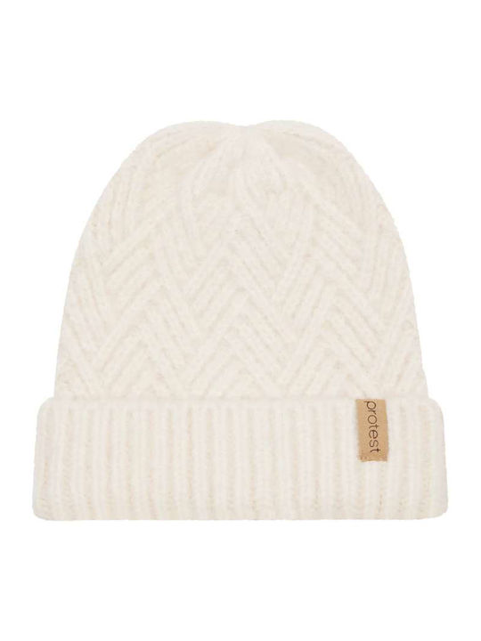Beanie Γυναικείος Σκούφος Πλεκτός σε Λευκό χρώμα