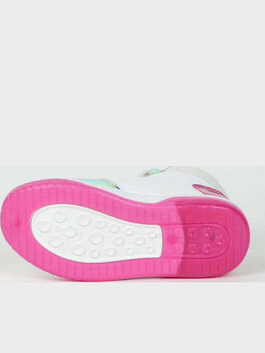 Παιδικά Sneakers High με Φωτάκια Φούξια