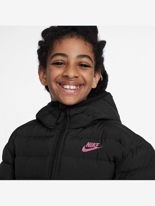 Sportswear Kids Sports Jacket Short Hooded Black
