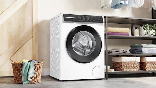Bosch Πλυντήριο Ρούχων 9kg με Τεχνολογία Ατμού 1400 Στροφών Home Connect WGH24400BY
