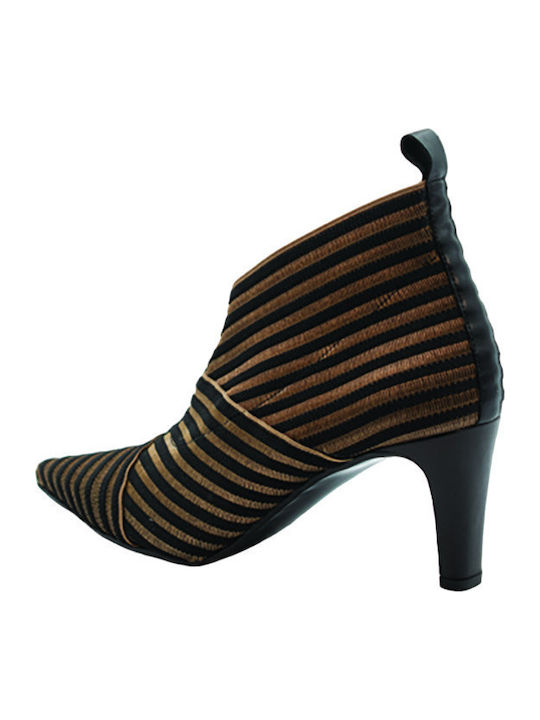 Leder Stiefeletten Damen Schwarz