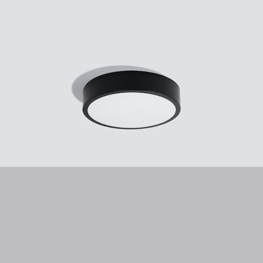 Sollux Ceiling Mount Light Black with Integrated LED