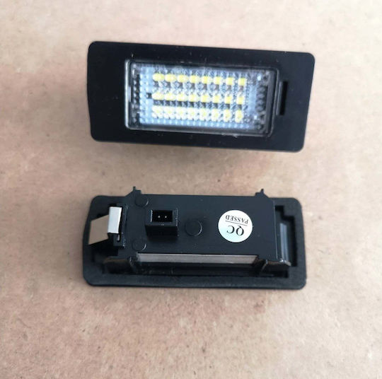 Set de 2 becuri LED pentru plăcuța de înmatriculare compatibile cu Audi VW, fără erori, lumină albă rece