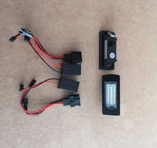 Set de 2 becuri LED pentru plăcuța de înmatriculare compatibile cu Audi VW, fără erori, lumină albă rece