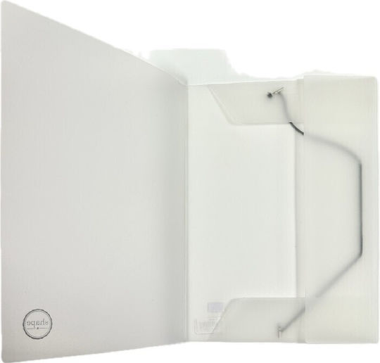 Shape Notebooks Φάκελος Διαφανής με Λάστιχο και Αυτιά για Χαρτί A4 Λευκός