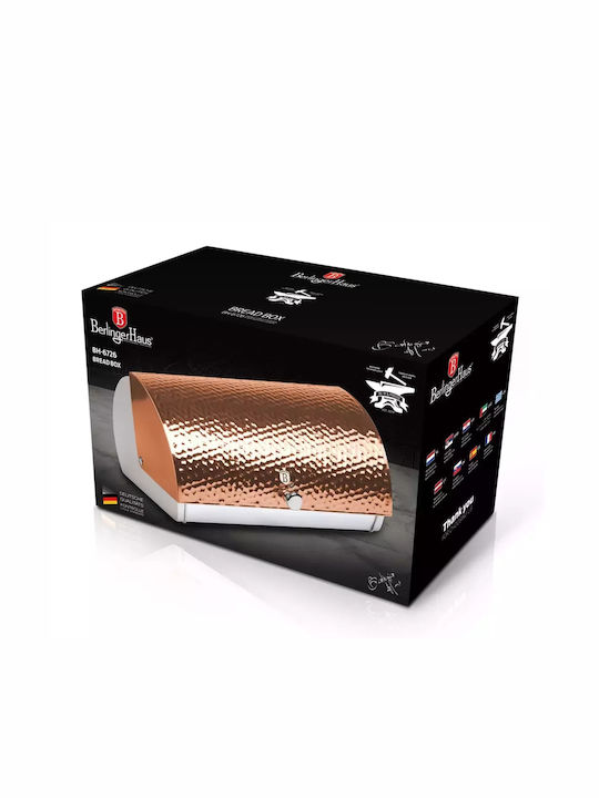 Berlinger Haus Bread Box with Lid Inox Gray 38x28x18.5cm