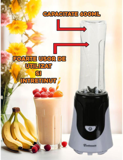 Hausberg Blender with Plastic Jug 600 ml Inox HB-7676NG