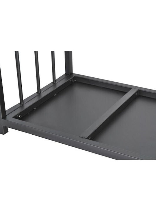 Kaminer Μεταλλικό Καλάθι Αποθήκευσης Ξύλων 50.5x37x50cm Μαύρο