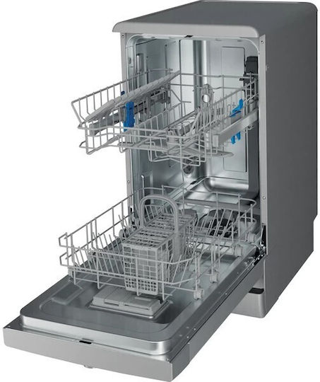Indesit Freistehender Geschirrspüler für 9 Gedecke B45xH85cm Inox