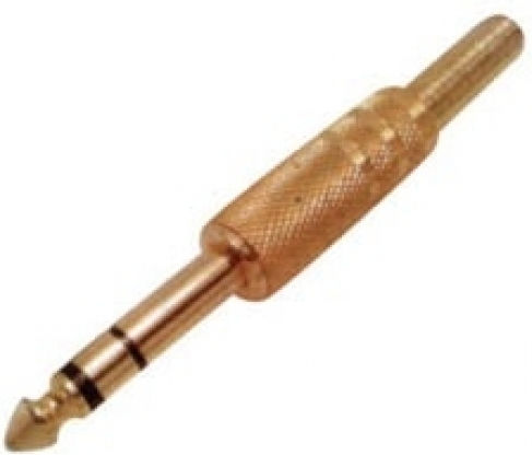 Ultimax Stecker 6,3mm Klinke Stereo männlich 5Stück Gold (01.096.0035)