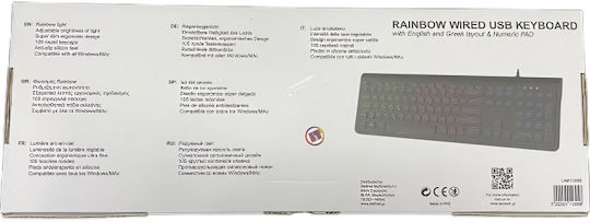 Lamtech LAM113058 Gaming Πληκτρολόγιο με RGB φωτισμό (Αγγλικό US)