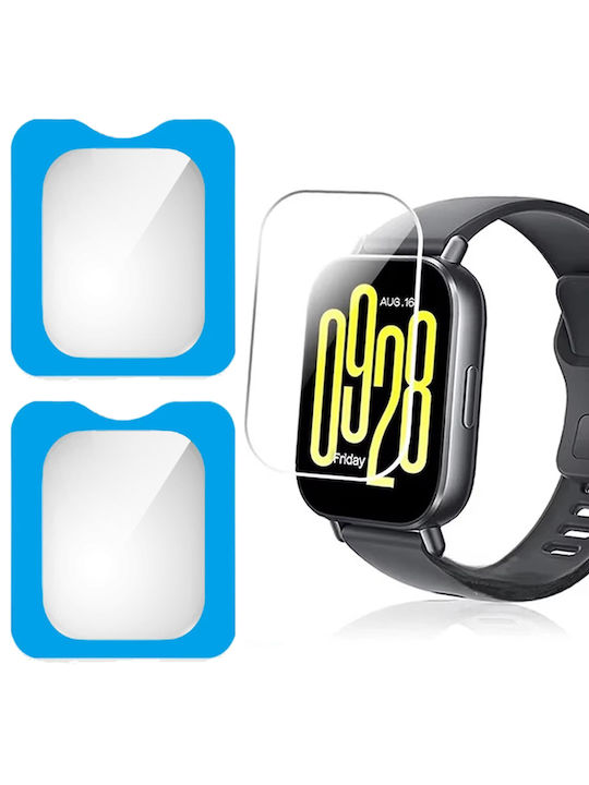 2x Закален стъклен инсталационен рамка Erbord Xiaomi Redmi Watch 5 Active