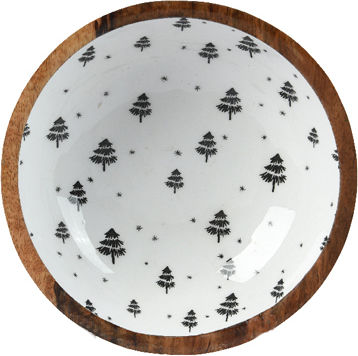 Kaemingk Weihnachtlich Schale Holz L20xB20xD6.5cm.